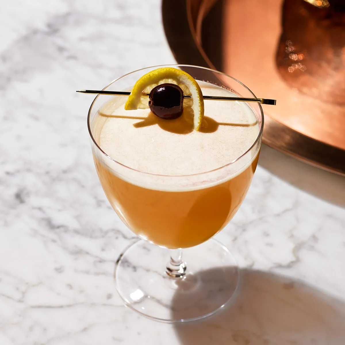 Basil Hayden bourbon Whiskey Sour cocktail