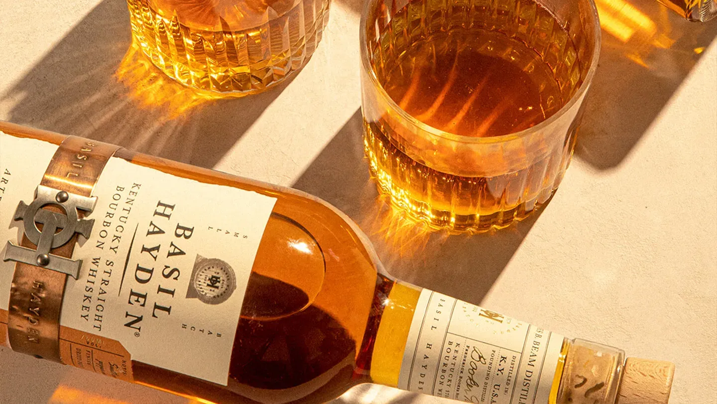 basil hayden bourbon whiskey glasses